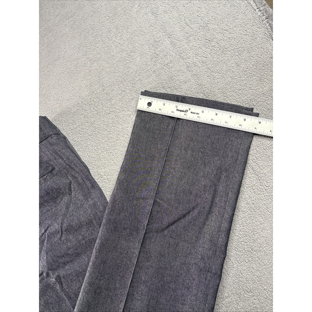 Liz Claiborne Pants Sz 6 Gray  Flat Front‎ Jackie Denim Hooks Zipper Pockets.New - Picture 16 of 16